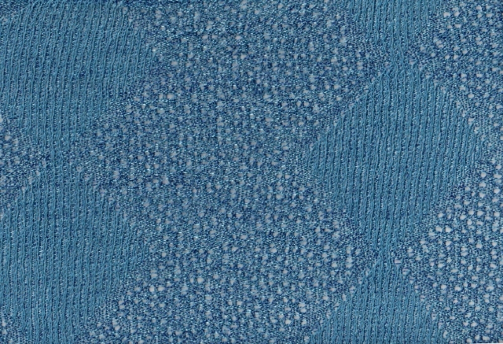 Glänzender Jacquard-Strick ocker oder blau (990205)